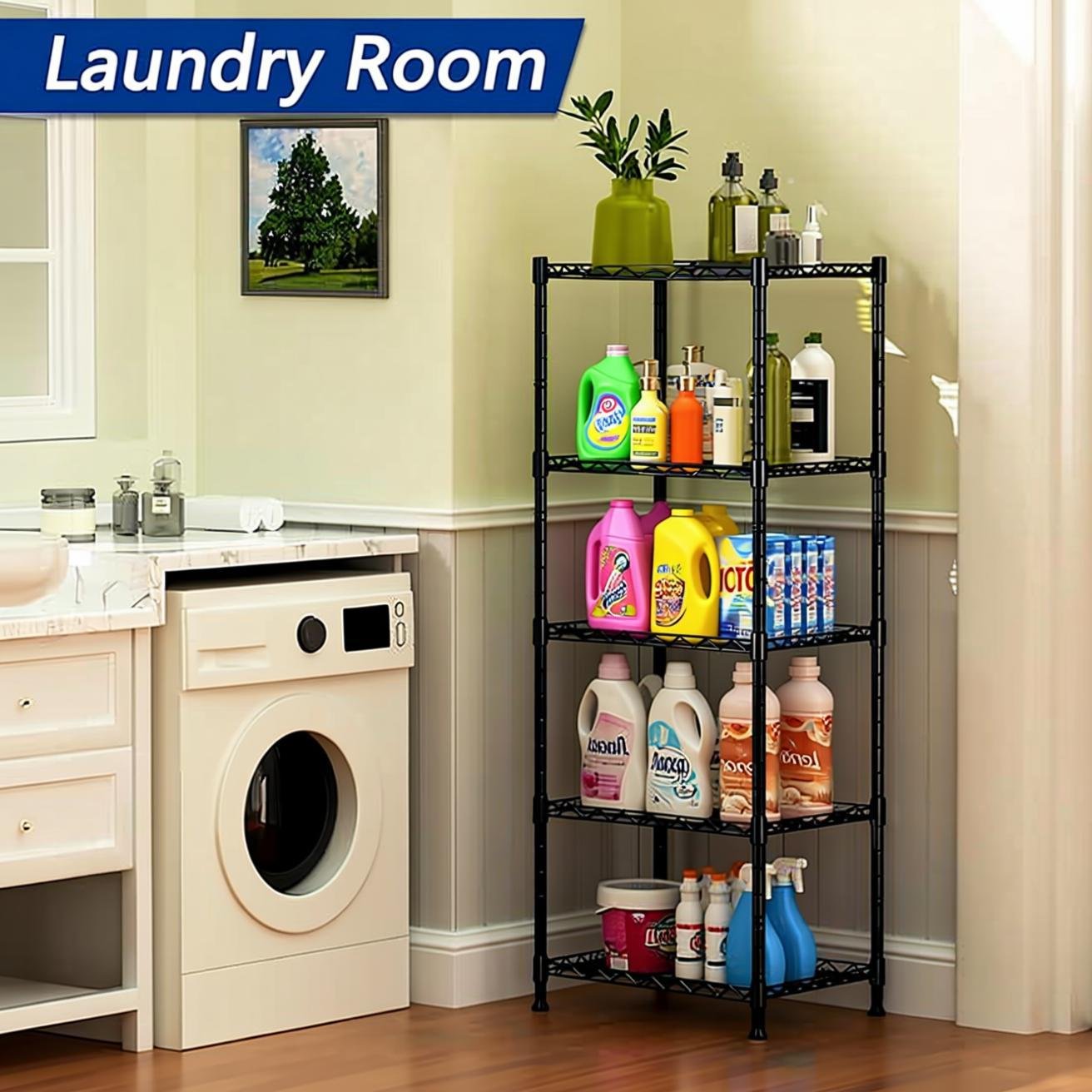 no-drill kitchen gap organizer - REGILLER Rack between fridge and counter