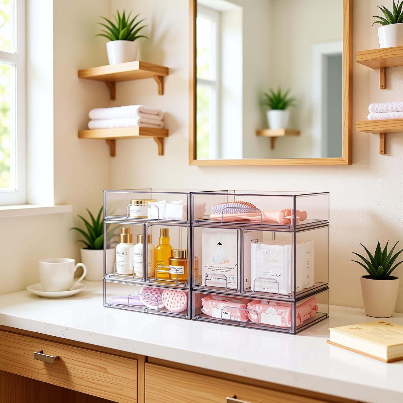 no-drill kitchen gap organizer - Vtopmart Drawers under cabinet with snacks