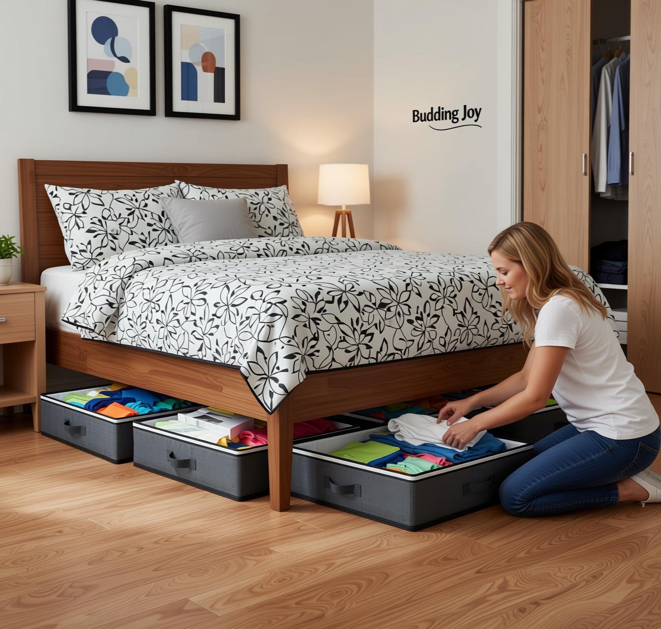 damage-free closet organizer Budding Joy Under Bed Storage