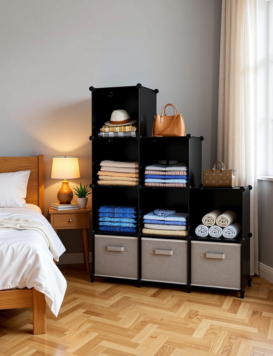 no-drill wardrobe organizer HOMIDEC Closet Organizers and Storage