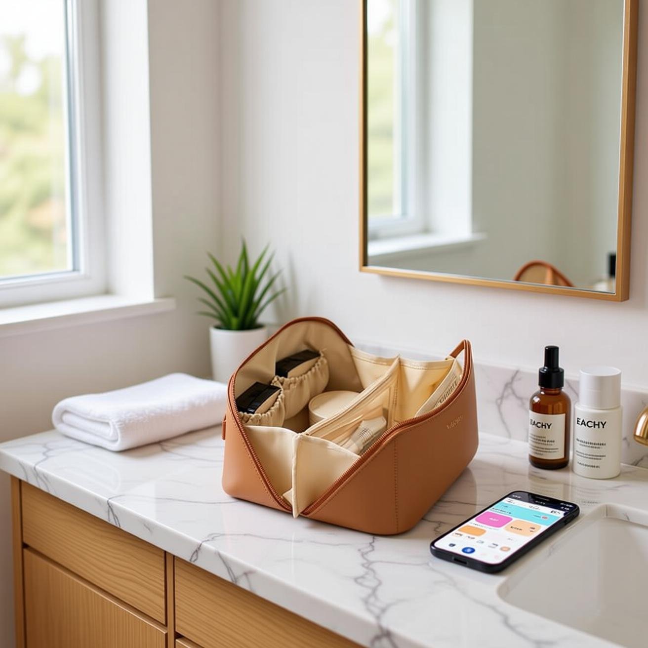 Travel Makeup Bag,Large Capacity Cosmetic Bags for...