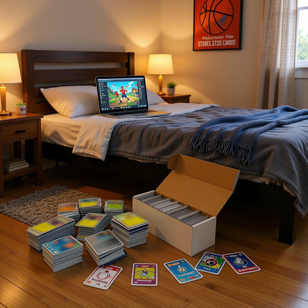 Trading Card Storage Box, Mtg Storage Box with Dividers,...